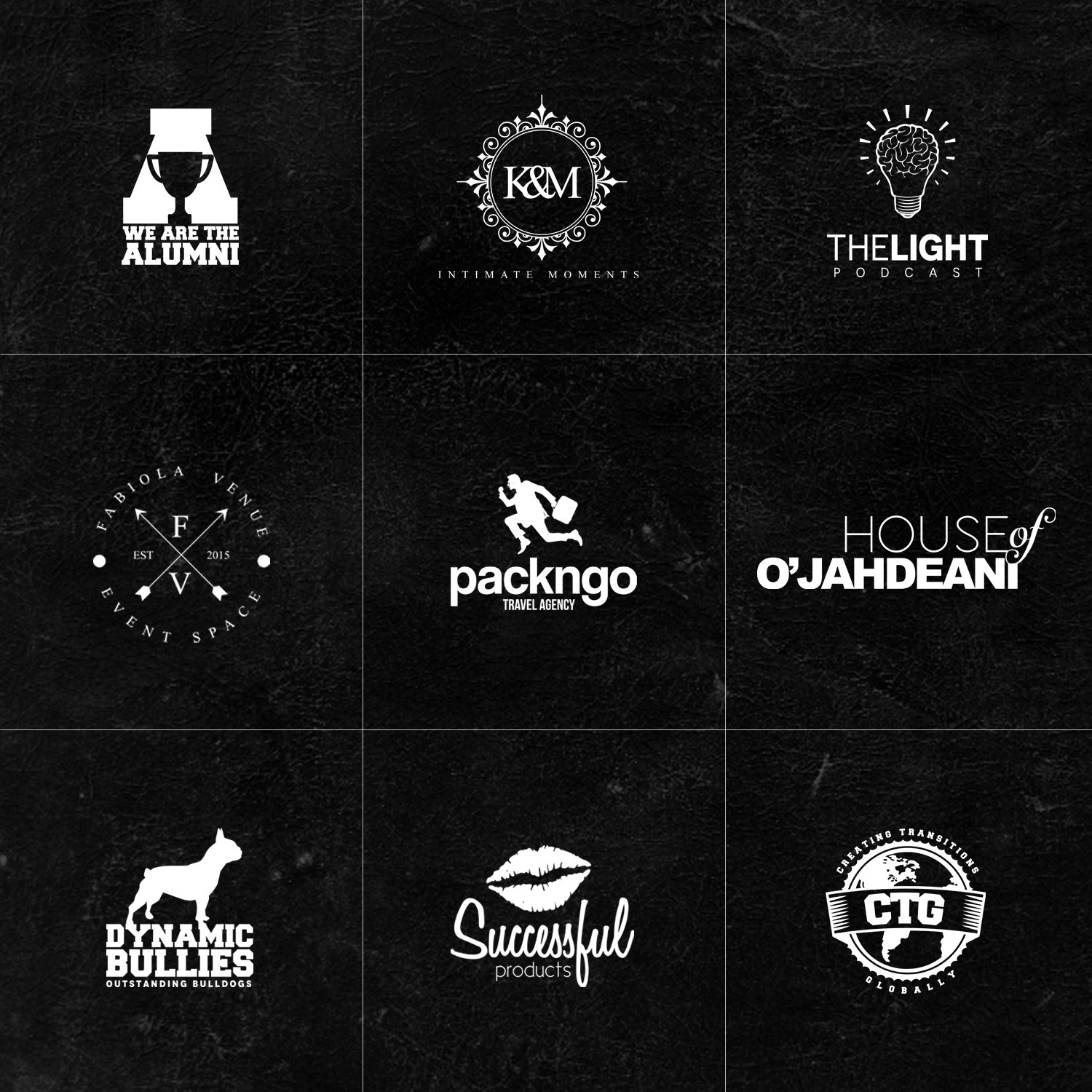 Logo collection, work by Awkward Media Group
